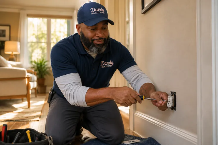 Hasani replacing a wall outlet